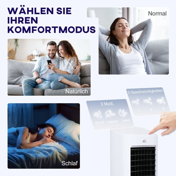 Aircondition, 3 i 1, 30x30.5x73.5 cm, Hvid