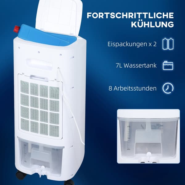 Aircondition, 3 i 1, 30x30.5x73.5 cm, Hvid