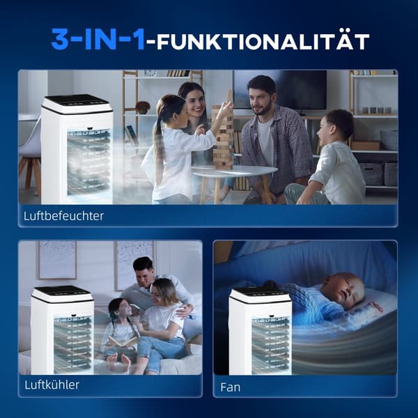 Luftkonditionering, 3 i 1, 24x28.5x60.5 cm, Vit