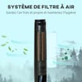 Miniatyrbillede 5 af 6: Tårnventilator, 2-i-1, 31.5x31.5x107 cm, Sort