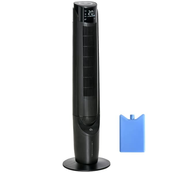 Tårnventilator, 2-i-1, 31.5x31.5x107 cm, Sort