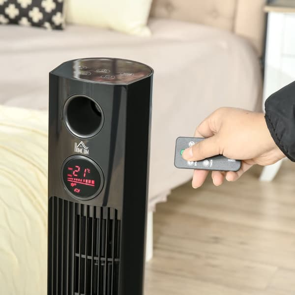 Stående ventilator, 31.5x31.5x117 cm, Sort