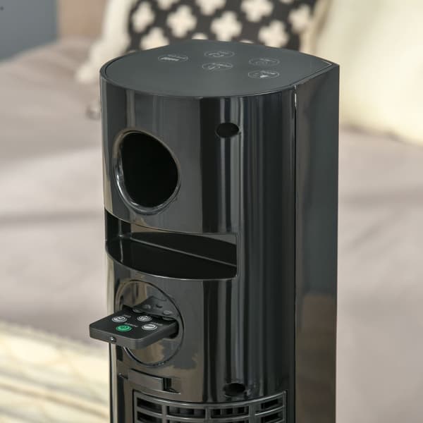 Stående ventilator, 31.5x31.5x117 cm, Sort