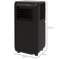 Miniatyrbillede 3 af 9: Bærbar Aircondition, 9000BTU, 33x28x68.5 cm, Sort