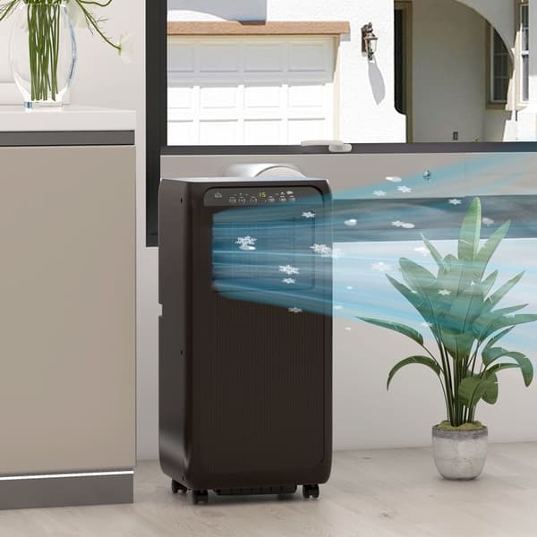 Bærbar Aircondition, 9000BTU, 33x28x68.5 cm, Sort