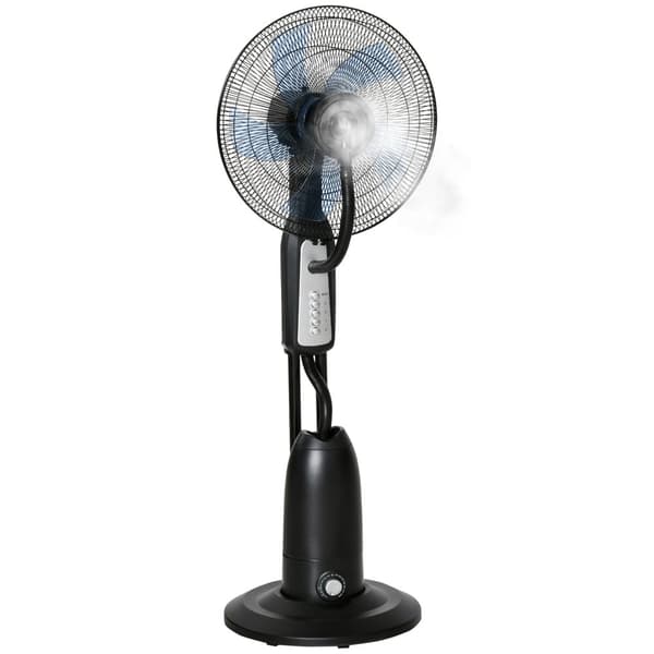Stående ventilator, Ø44.5x120H cm, Sort+Sølv