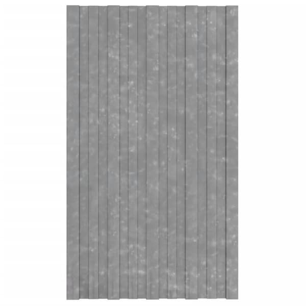 vidaXL Takplater 12 stk sølv 80x45 cm galvanisert stål