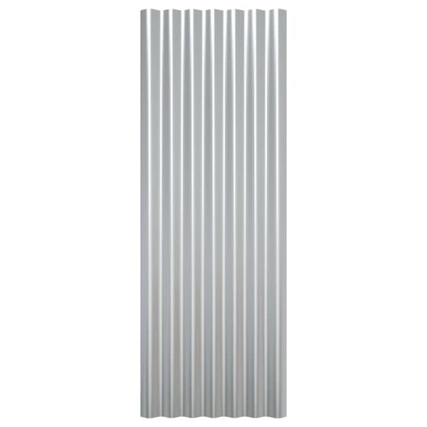 vidaXL tagplader 12 stk. 100x36 cm pulverlakeret stål sølvfarvet