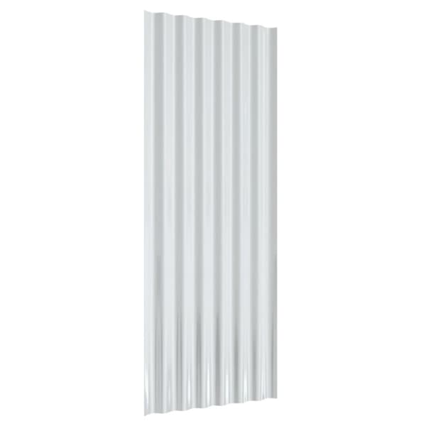 vidaXL tagplader 12 stk. 100x36 cm pulverlakeret stål brun