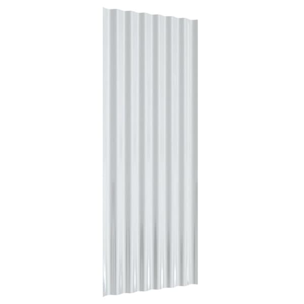 vidaXL tagplader 12 stk. 100x36 cm pulverlakeret stål antracitgrå