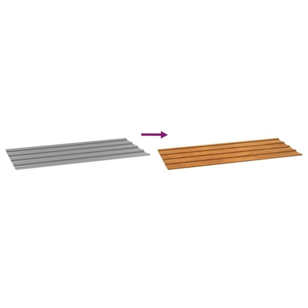 vidaXL Kattopaneelit 36 kpl ruoste 100x44 cm Corten teräs