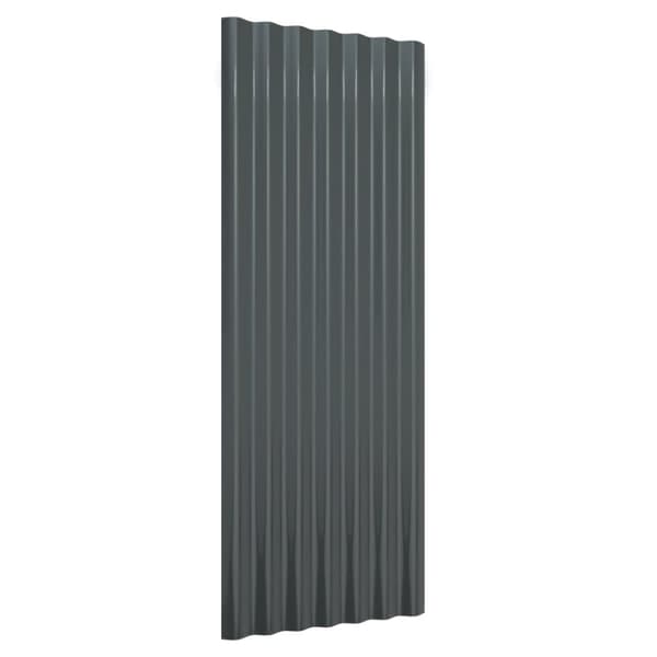 tagplader 12 stk. 100x36 cm pulverlakeret stål antracitgrå