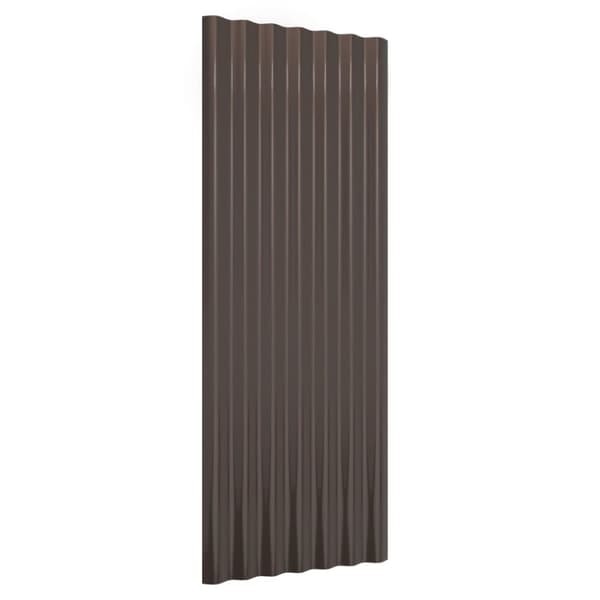 tagplader 12 stk. 100x36 cm pulverlakeret stål brun