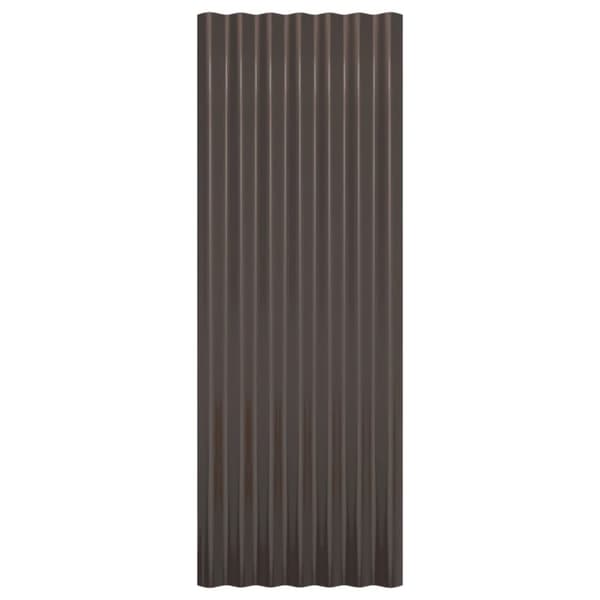 tagplader 12 stk. 100x36 cm pulverlakeret stål brun