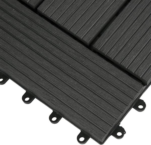 Rootz Premium WPC Click Tiles - Utomhusgolv - Däckplattor - Hållbar, väderbeständig, enkel installation - 30cm x 30cm x 2cm