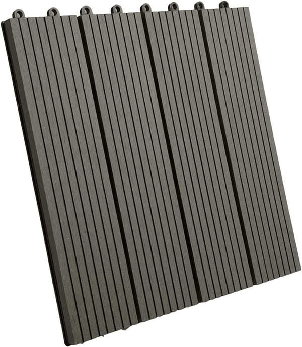 Rootz WPC Click Tiles - Utomhusplattor - Sammankopplade plattor - Hållbar, lätt att installera, väderbeständig - 30 cm x 30 cm x 1,8 cm