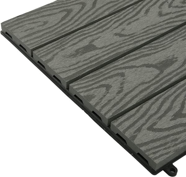 Rootz WPC terrassplattor - Utomhusgolv - Däckplattor - Slitstark, lätt att installera, väderbeständig - 30 cm x 30 cm x 1,8 cm