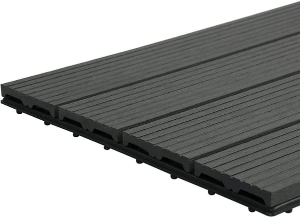 Rootz Premium WPC terrassplattor - Utomhusterrass - Uteplatsplattor - Hållbar och UV-beständig - Enkel klickinstallation - Mångsidig design - 30cm x 6