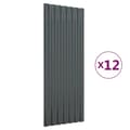 Pikkukuva 3 / 8: vidaXL Kattopaneeli 12 kpl jauhemaalattu teräs antrasiitti 100x36 cm -  Kattovalaisimet & Laatat