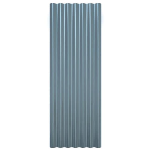 vidaXL Kattopaneeli 12 kpl jauhemaalattu teräs harmaa 100x36 cm -  Kattovalaisimet & Laatat