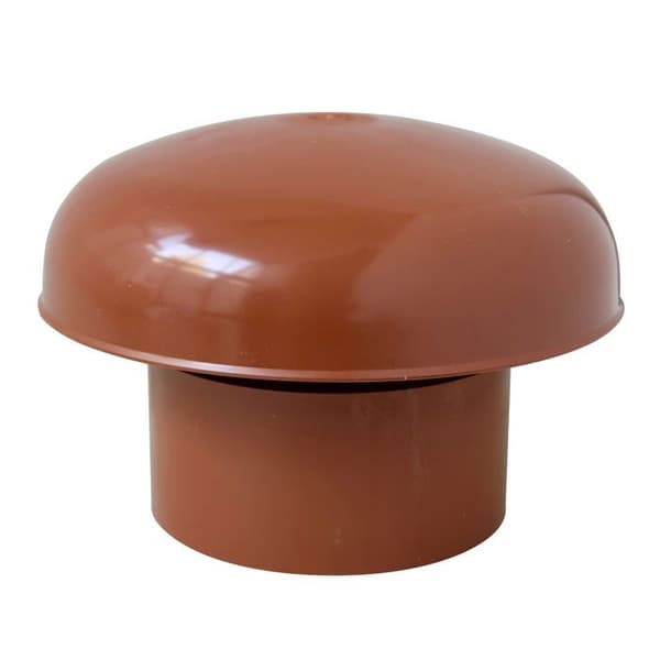 First plast - CDVM125T-Y - CDVM125T Träningshuvud Ventilationshatt med nät, Tegola Röd, Innerdiameter 125 mm