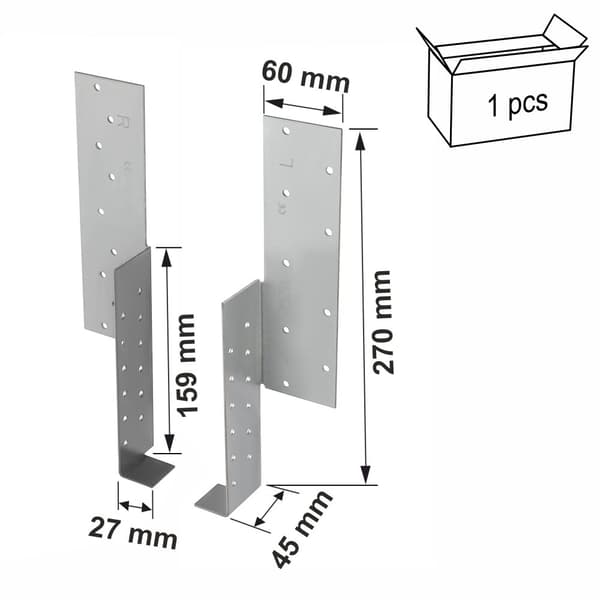 Rafter-purlin-kontakt SFH-B 270mm (par)
