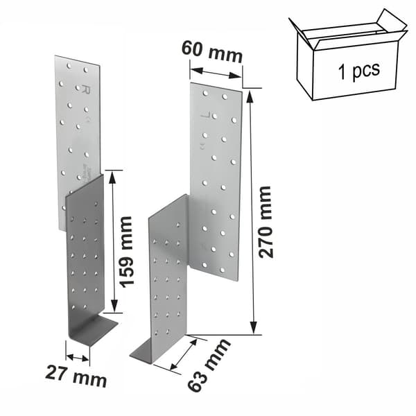 SFHM-B rafter-purlin-liitin 270 mm (pari)