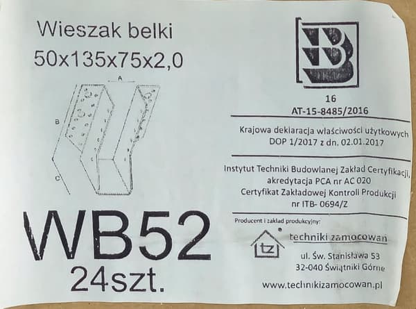 Palkkiripustin WB52 50x135x75x2,0 (1)