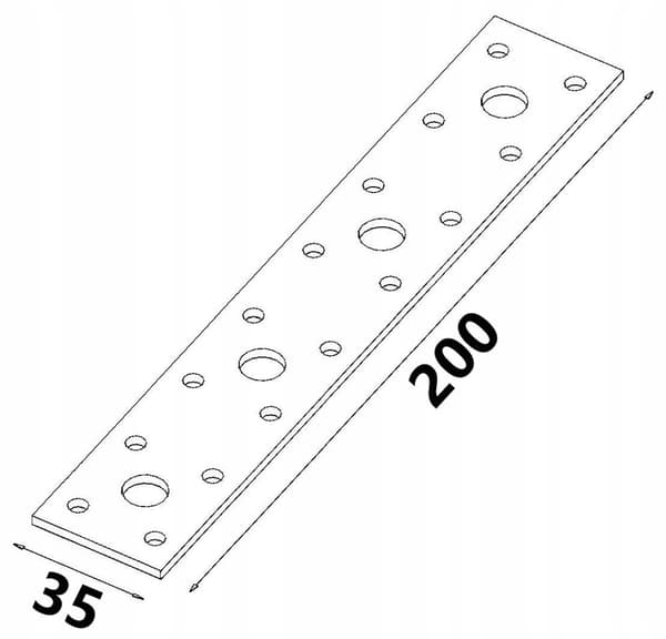 Litteä liitin ŁP3 200x35x2,5 (1)