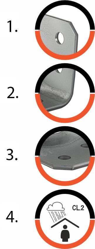 ABR7015 Stark förstärkt vinkelkontakt 70x70x55x1,5 mm