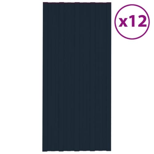 Takprofiler 12 st galvaniserat stål antracit 100x45 cm