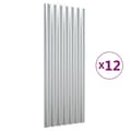 Miniatyrbild 2 av 2: Takplåt 12 st pulverlackerat stål silver 100x36 cm