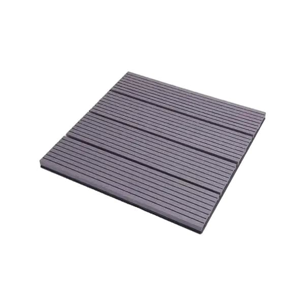 Puutarhan lattialaudat, WPC-komposiittimateriaali, koko 30x30cm, vaaleanharmaa
