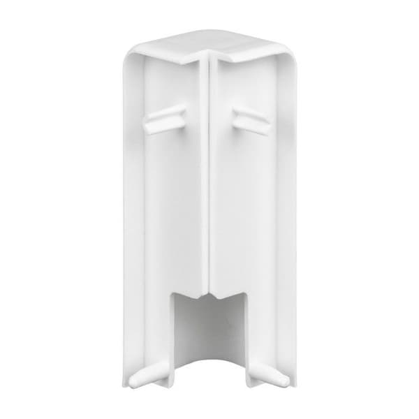 PROVISTON Yttre vinklar för MDF-socklar 15 x 58 mm Plast Vit Tillbehör för socklar 2 delar