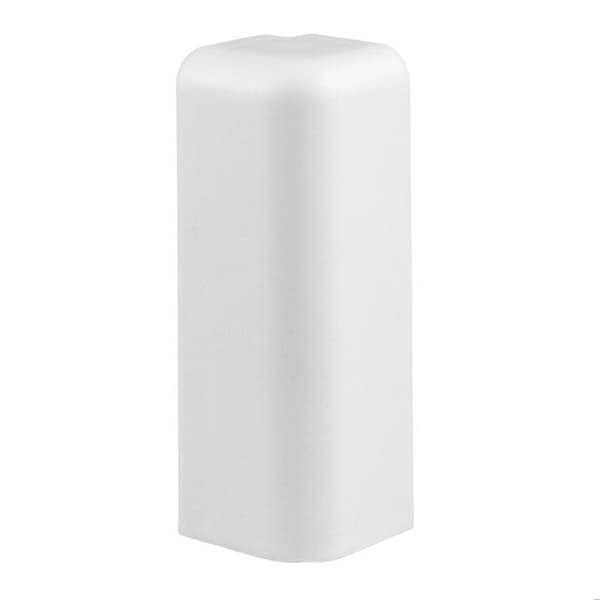PROVISTON Yttre vinklar för MDF-socklar 15 x 58 mm Plast Vit Tillbehör för socklar 2 delar