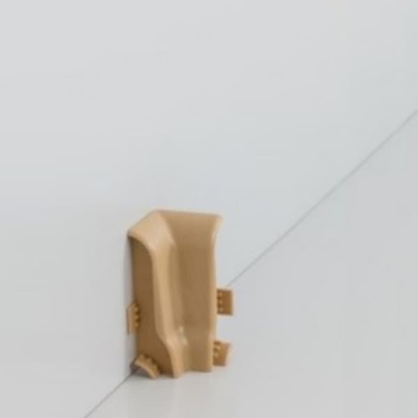Kåpor och invändiga hörn för MDF socklar 760.02 PVC 60 x 20 mm bok PROVISTON