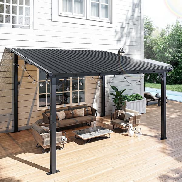 36x profilerade plåtplattor, plåtplatta för tak i metall med räfflor, 115 x 45 cm = 18 m², grå