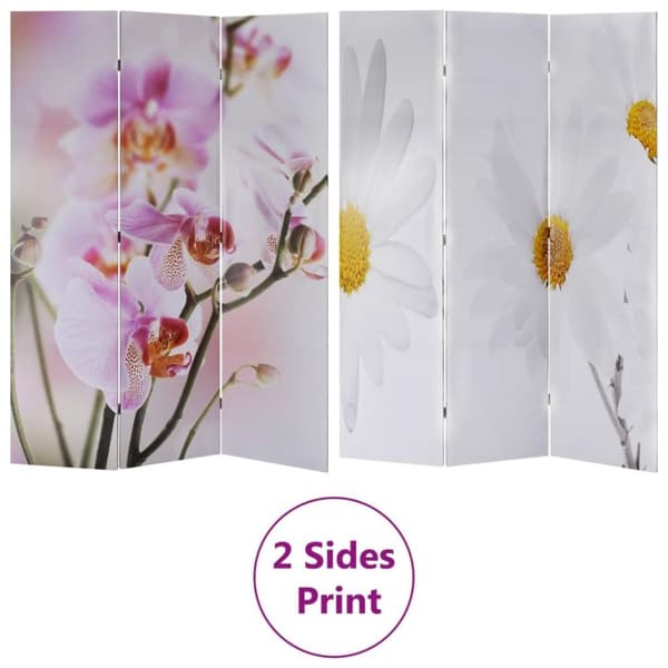 vidaXL Sammenleggbar romdeler 120x170 cm blomst