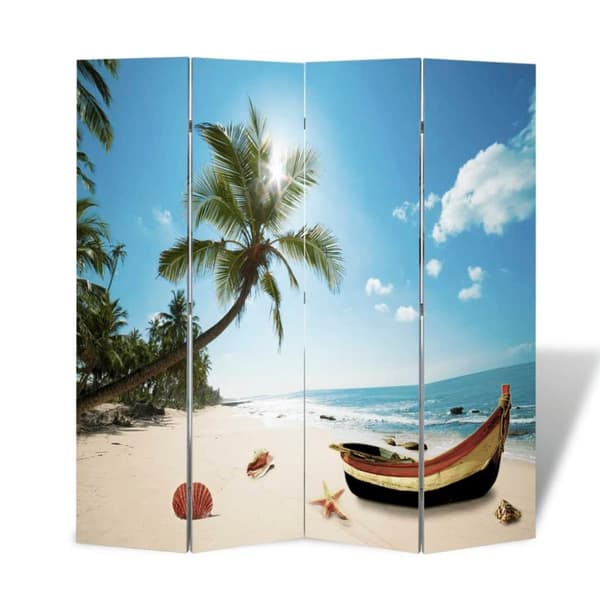 vidaXL Sammenleggbar romdeler 160x170 cm strand