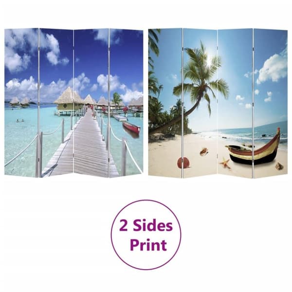 vidaXL Sammenleggbar romdeler 160x170 cm strand
