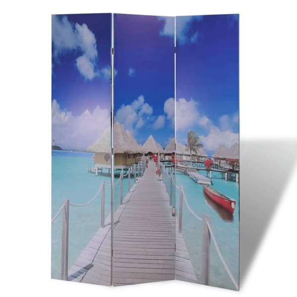 vidaXL Sammenleggbar romdeler 120x170 cm strand