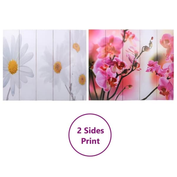 vidaXL Sammenleggbar romdeler 200x170 cm blomst