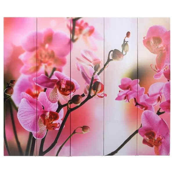 vidaXL Vikbar rumsavdelare 200x170 cm blomma