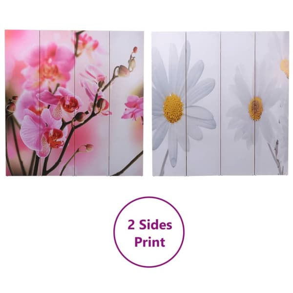 vidaXL foldbar rumdeler 160 x 170 blomstermotiv