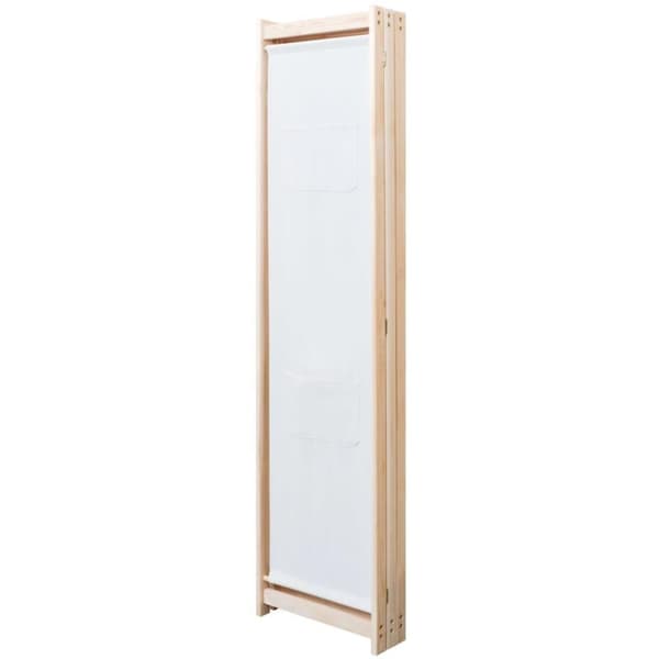 vidaXL 3-panels rumdeler 120 x 170 x 4 cm stof cremefarvet