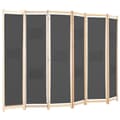 Miniatyrbillede 3 af 8: vidaXL 6-panelers rumdeler 240 x 170 x 4 cm stof grå