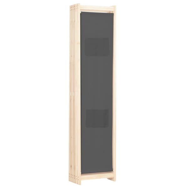 vidaXL Romdeler 6 paneler grå 240x170x4 cm stoff
