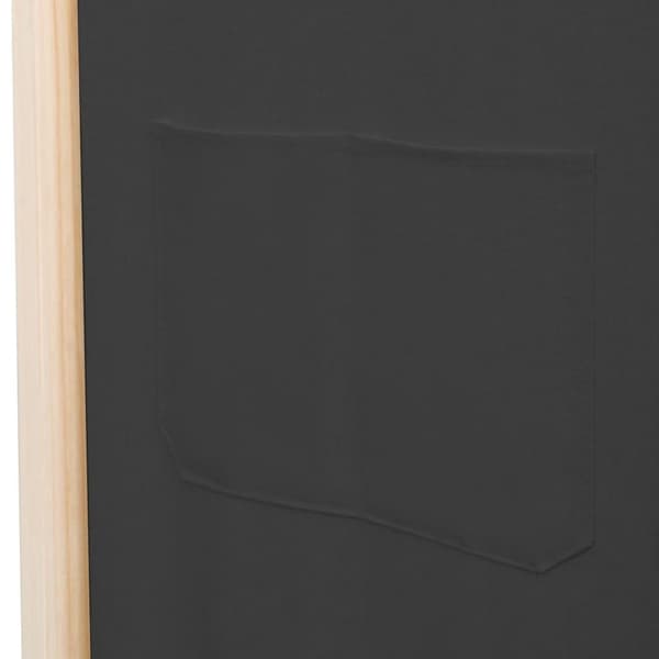 vidaXL Romdeler 6 paneler grå 240x170x4 cm stoff