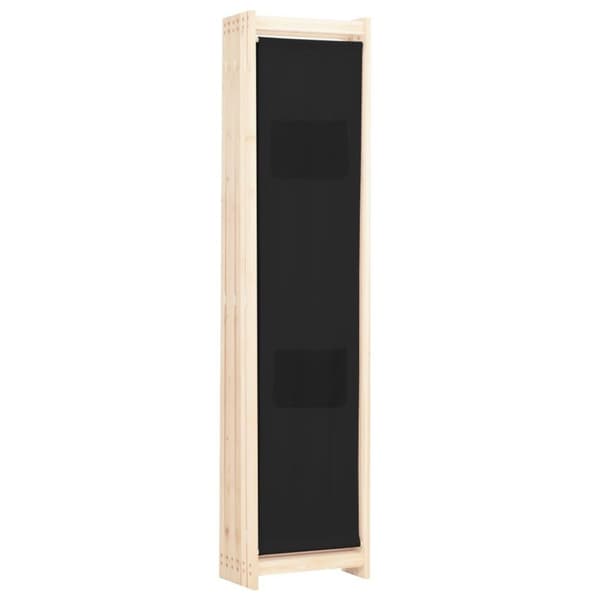 vidaXL Romdeler 6 paneler svart 240x170x4 cm stoff