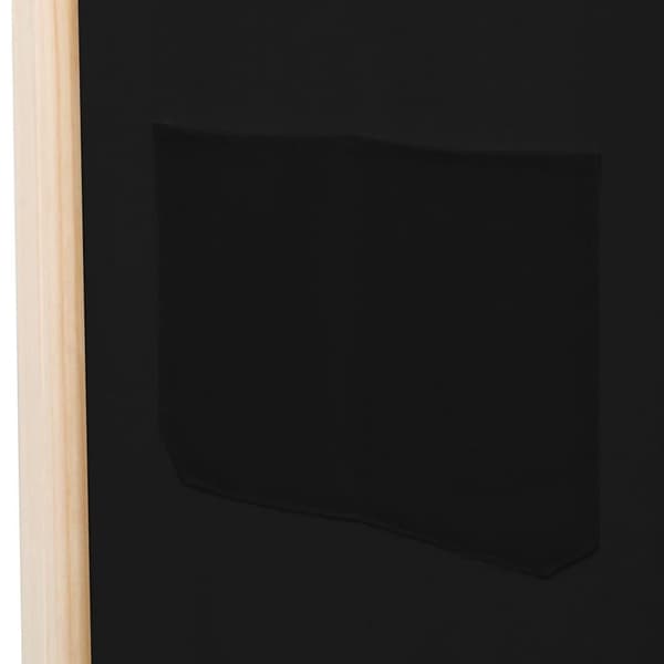 vidaXL Romdeler 6 paneler svart 240x170x4 cm stoff